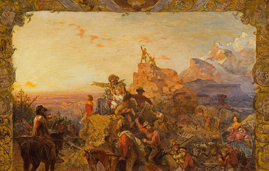 Emanuel Gottlieb Leutze, Westwärts geht das Imperium seinen Weg, 1861 © Gilcrease Museum, Tulsa, Oklahoma